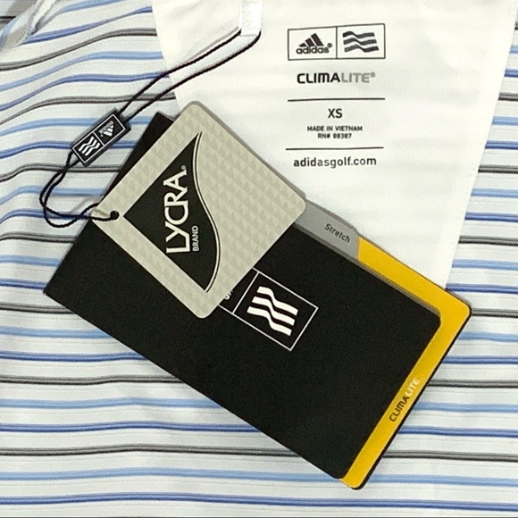 NEW Size XS Adidas National Asian Golf Association Sleeveless Striped Polo Shirt - Picture 10 of 11